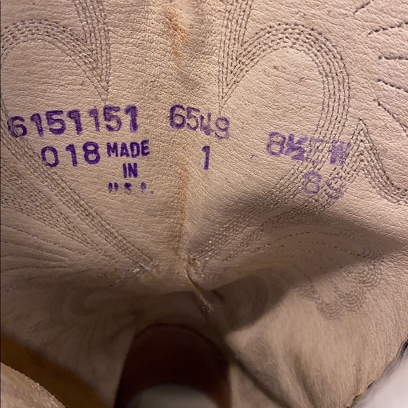 Vintage Dan Post Brown Leather Cowboy Boots Men’s 8.5 EW USA - Picture 12 of 12